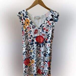 LOFT Floral Print Women's Dress-Multicolor
